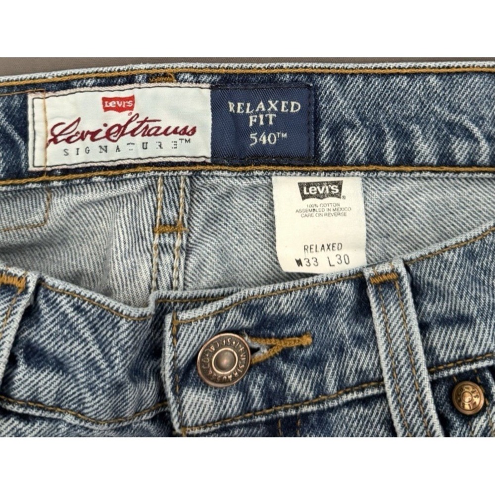 Levi's 540 Jeans Mens 33x30 Blue Relaxed Fit Straight Levi Strauss Signature VGT - Picture 2 of 12